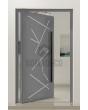 PIVOT Vario-inox - aluminium draaideur met strepen