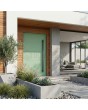Groene moderne aluminium voordeur