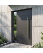 Moderne aluminium voordeur in antraciet