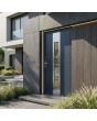 antraciet aluminium voordeur met glas