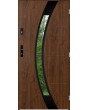 Sta Andromeda noir - enkele externe metalen deur met zwart frame rond het glas