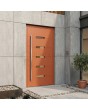 Oranje, moderne aluminium voordeur