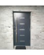 Antracietkleurige moderne aluminium voordeur