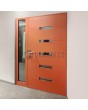 Oranje moderne aluminium voordeur