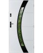 Sta Andromeda noir - enkele externe metalen deur met zwart frame rond het glas