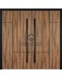 LIM WOODLINE 1 Double - aluminium dubbele deur met walnoot hogedruklaminaat