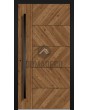 LIM WOODLINE 4 - aluminium toegangsdeur met houtlook, bekleed met Creek Larch hogedruklaminaat