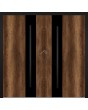 LIM WOODLINE 5 Double - aluminium dubbele toegangsdeur met houtlook, bekleed met Barrique Oak hogedruklaminaat