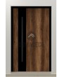 PIVOT WOODLINE 5 - draaideur met afdekking Barrique Oak hogedruklaminaat houtimitat