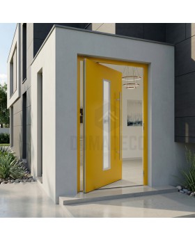 gele hoogwaardige aluminium draaideur