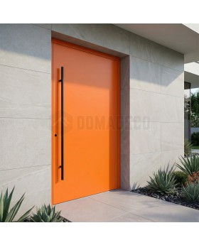 oranje massief aluminium voordeur