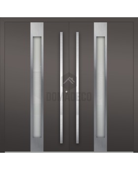 LIM C1 dubbel - moderne aluminium dubbele scharnierende voordeur met glas