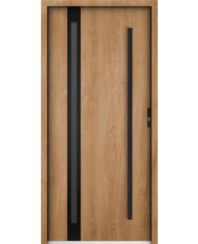 Sta Cartier trois noir - vooraf gemonteerde stalen deur met glas
