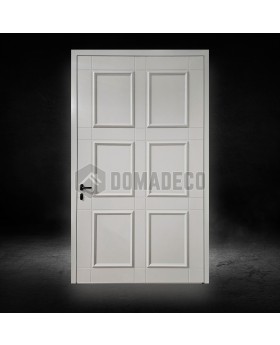 witte aluminium taatsdeur in traditionele stijl