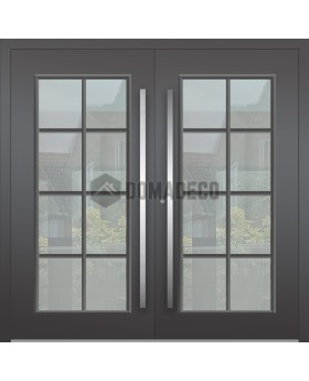 LIM CL06 dubbel - klassiek vormgegeven traditionele aluminium draaideur met glas