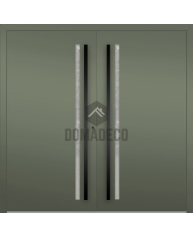 LIM Flet A double – aluminium voordeur met dubbele scharnieren en verticaal glas