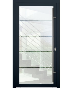 LIM Glass S4 - matte voordeur met vier transparante strepen