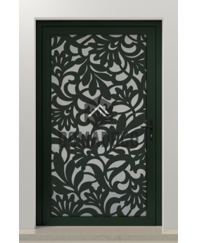 PIVOT G1 - Glas aluminium taatsdeur met decoratief paneel
