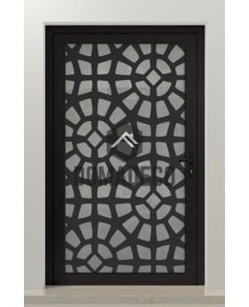 PIVOT G2 - Glazen aluminium taatsdeur met decoratief paneel