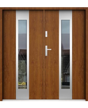 Sta Amerigo Double - roestvrijstalen moderne dubbele deur met glas