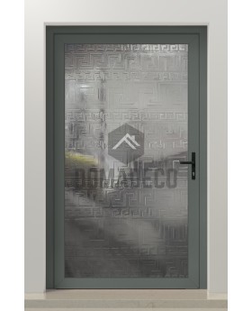 PIVOT FS3 - aluminium draaideur met smeltglas