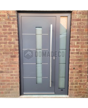 Aluminium antraciet LIM draaideur met zijlicht rechts