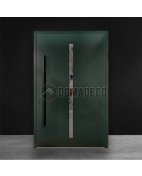 Groene moderne draaideur
