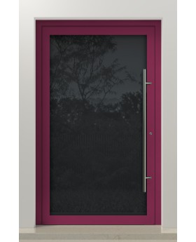 PIVOT VL19 - Lacobel-glas gecoat met hoogwaardige verf aluminium draaideur