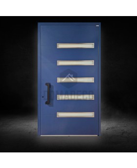 blauwe aluminium voorhangende taatsdeur