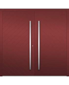 LIM v59 dubbel - voorgehangen dubbele aluminium buitendeur met ribben