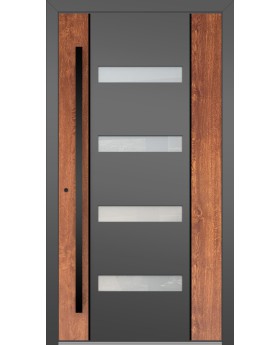 LIM V09 - aluminium voordeur met natuursteen