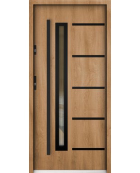 Sta Picard noir - externe veiligheidsdeur met zwart frame rondom glas