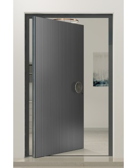 PIVOT V62 - aluminium taatsdeur met verticaal frezen