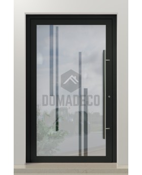 PIVOT Glass S10 - aluminium mat taatsdeur met transparant decor