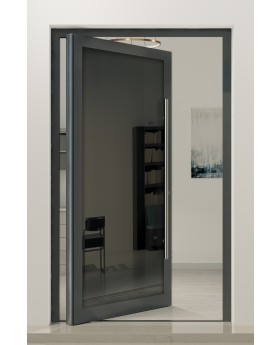 PIVOT VL19 - Lacobel-glas gecoat met hoogwaardige verf aluminium draaideur