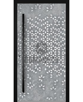 LIM Squares - aluminium voordeur met vierkantjesstructuur van gefreesd metaal