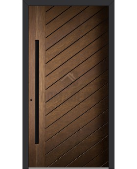 LIM V11 - aluminium voordeur met een laag gesublimeerd hout