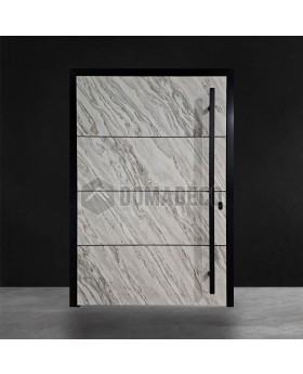 PIVOT V42 - aluminium voordeurscharnier met witte steenstructuur