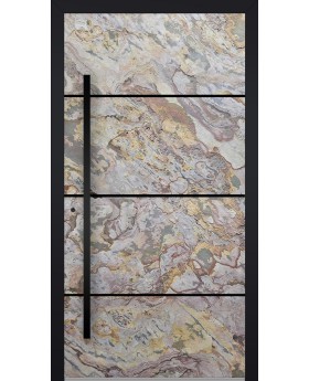 LIM V46 - aluminium voordeur met zandsteenfineer