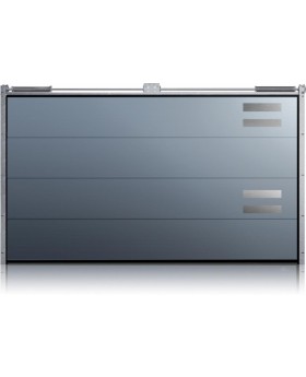 WIS E1D2 - sectionale garagedeur met zilveren sierelement