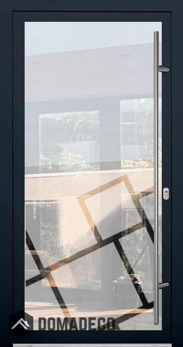 LIM Glass S14 - matte hoofddeur met een transparant decor