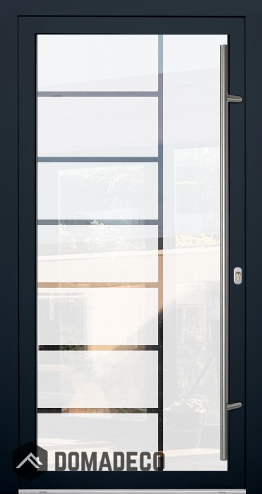 LIM Glass S7 - matte buitendeur met een transparant decor