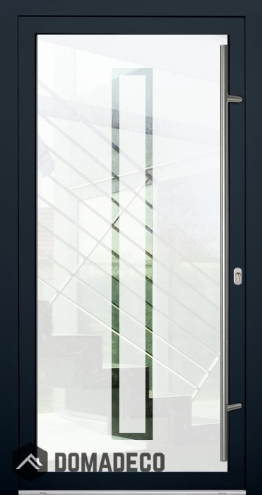 LIM Glass S9 - originele matte voordeur met een transparant decor