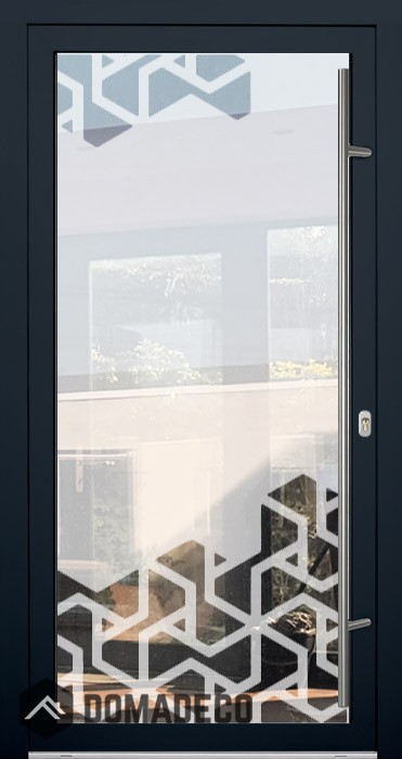 LIM Glass S12 - matte externe voordeur met een transparant decor